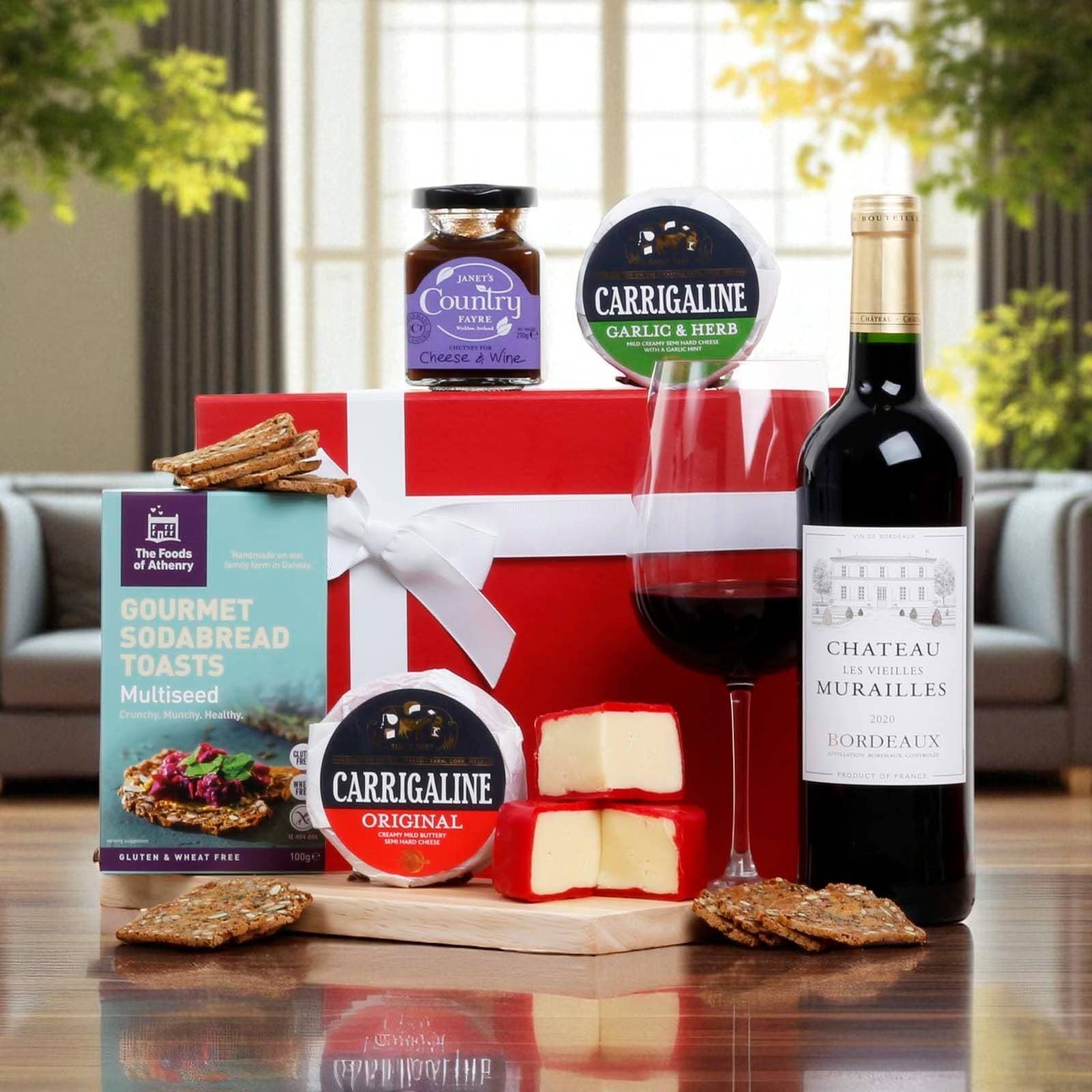 Wine and cheese hamper